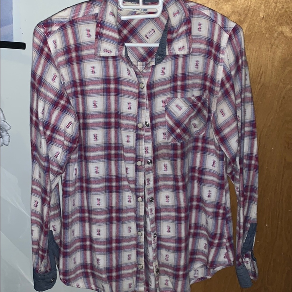 Flannel Long-Sleeve Shirt for Ladies